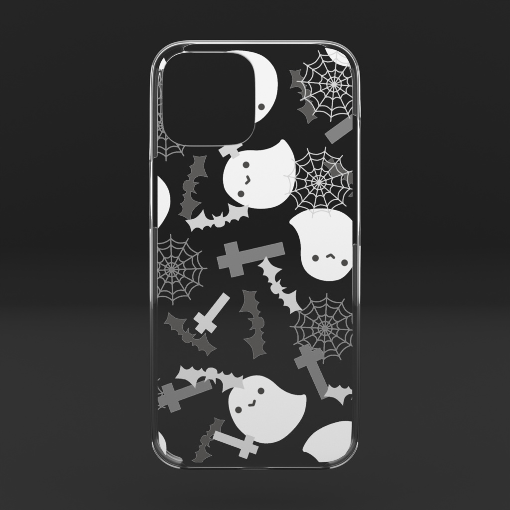 オバケのクリアiPhoneケース
