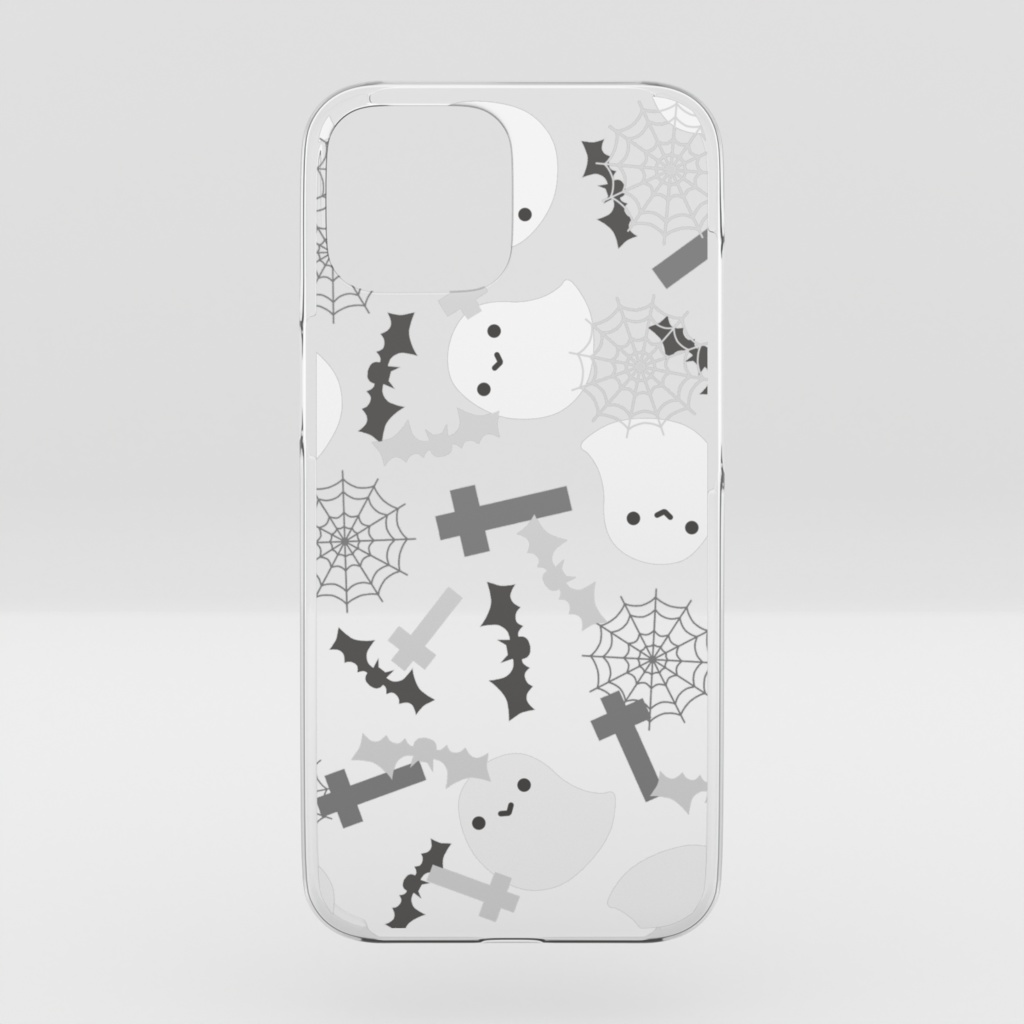 オバケのクリアiPhoneケース