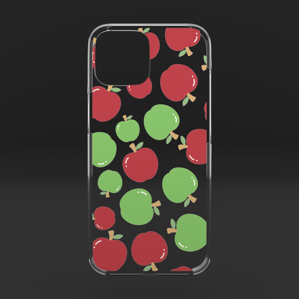 リンゴのクリアiPhoneケース