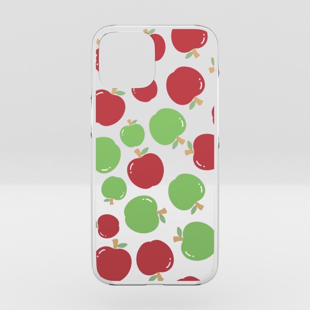 リンゴのクリアiPhoneケース