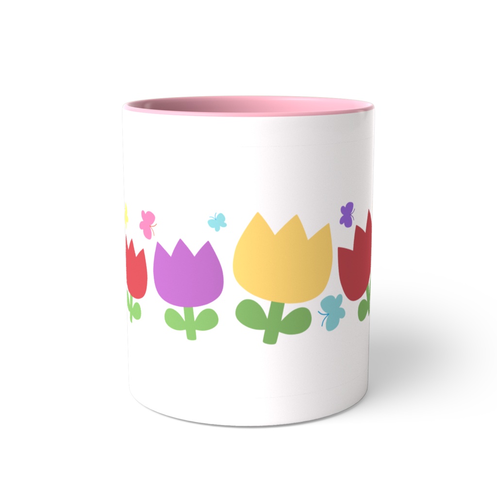 チューリップのツートンカラーマグカップ