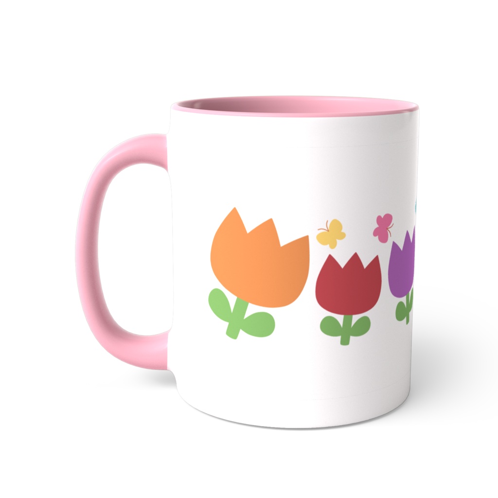 チューリップのツートンカラーマグカップ
