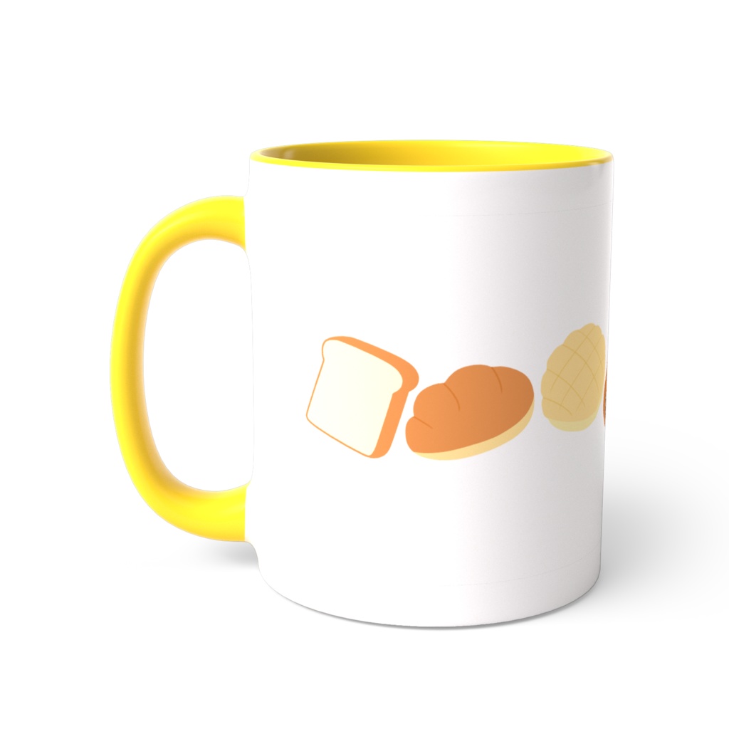 パンのツートンカラーマグカップ