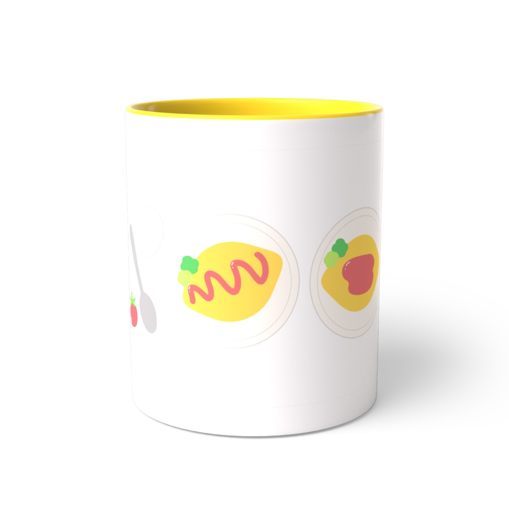 オムライスのツートンカラーマグカップ