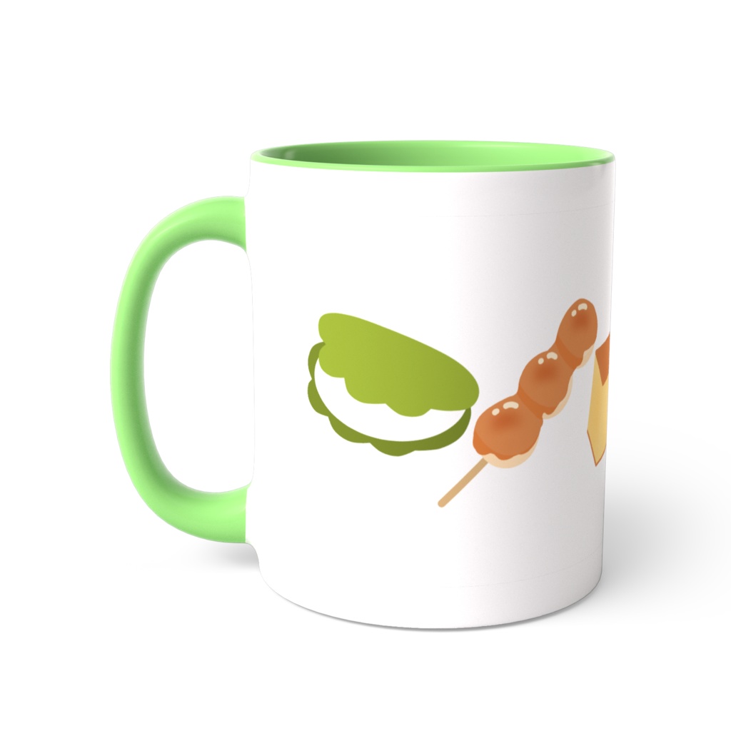 和菓子セットのツートンカラーマグカップ