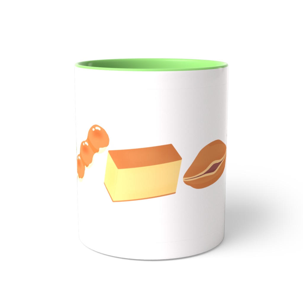 和菓子セットのツートンカラーマグカップ