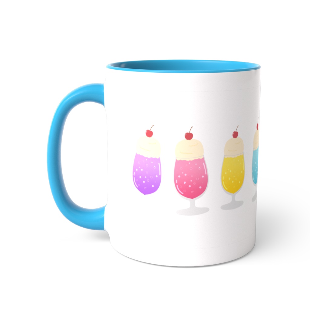 クリームソーダのツートンカラーマグカップ