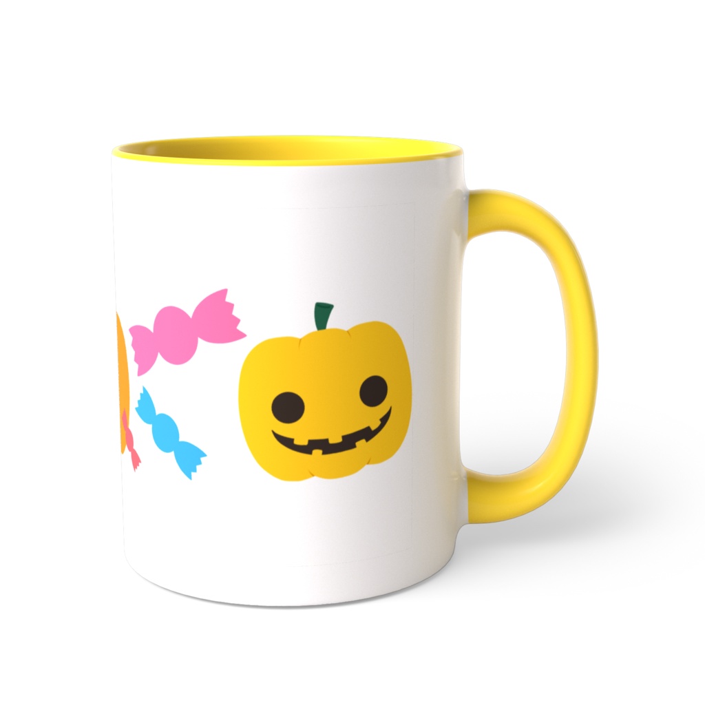 ハロウィンのツートンカラーマグカップ