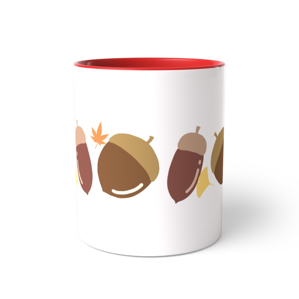 ドングリのツートンカラーマグカップ