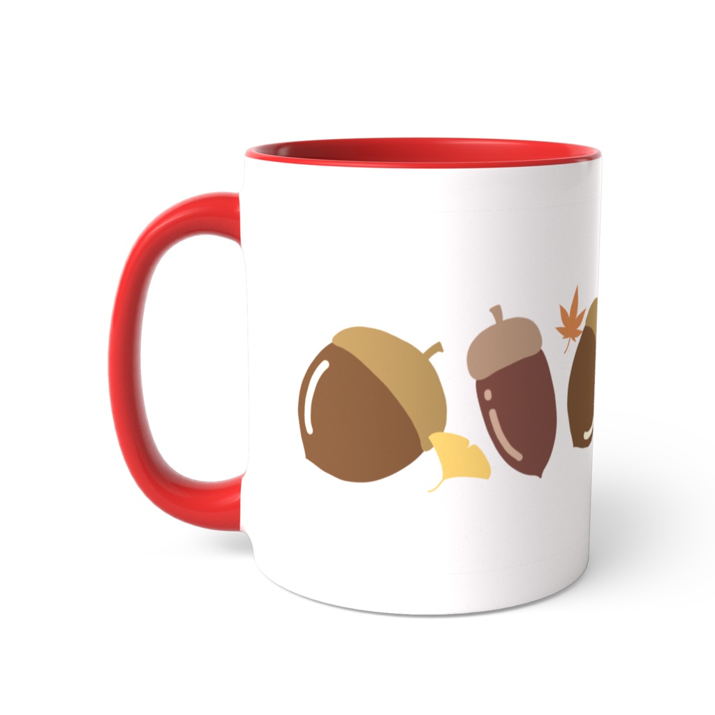 ドングリのツートンカラーマグカップ