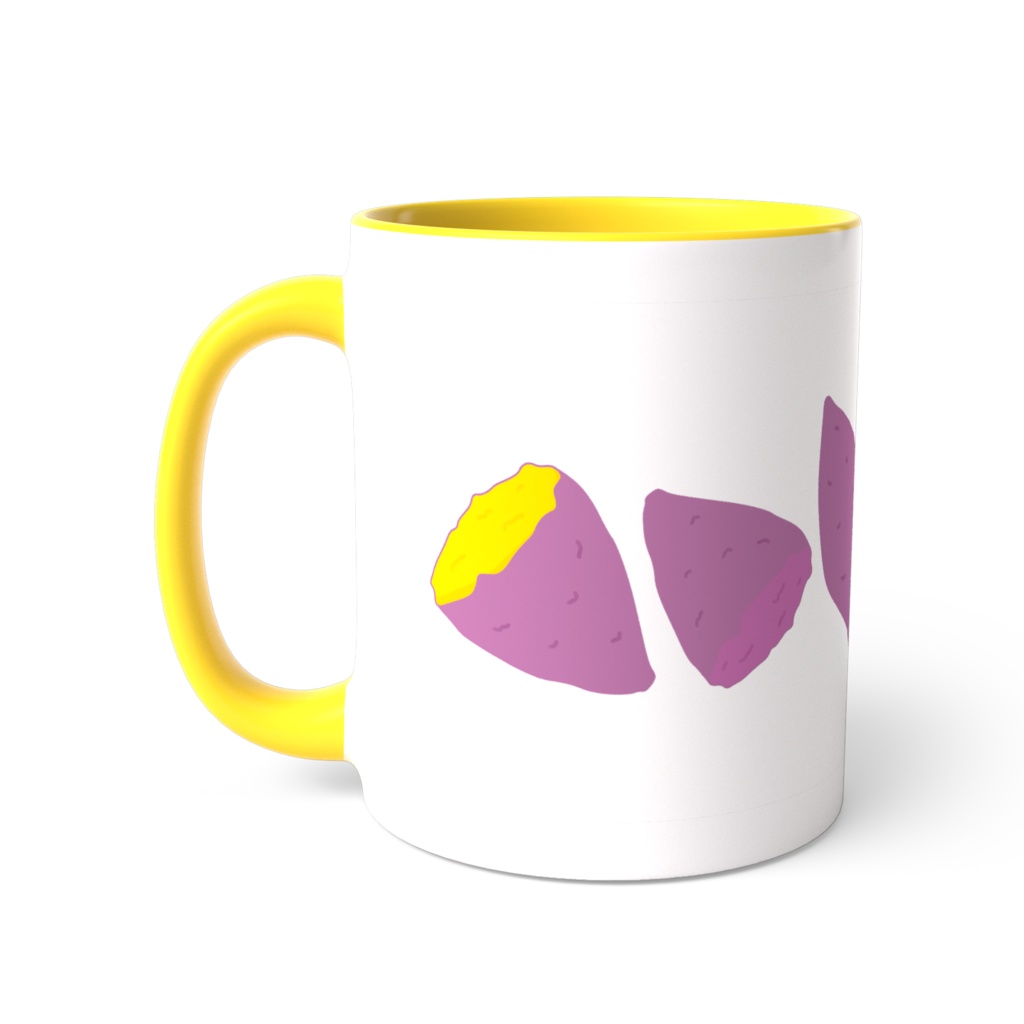 サツマイモのツートンカラーマグカップ