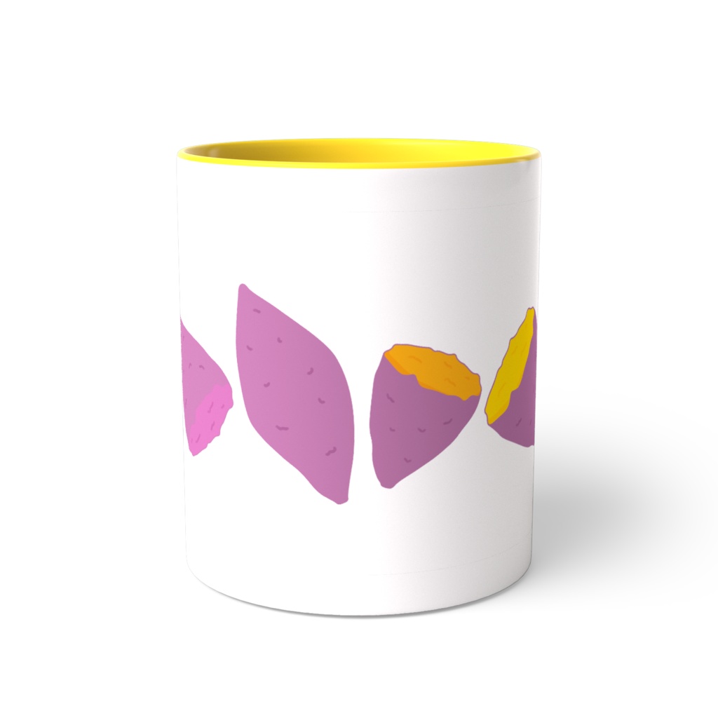 サツマイモのツートンカラーマグカップ