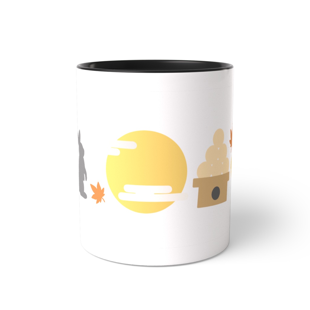 お月見のツートンカラーマグカップ