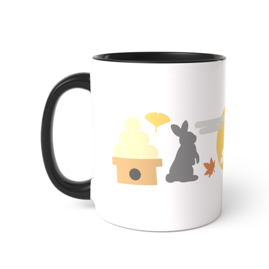 お月見のツートンカラーマグカップ