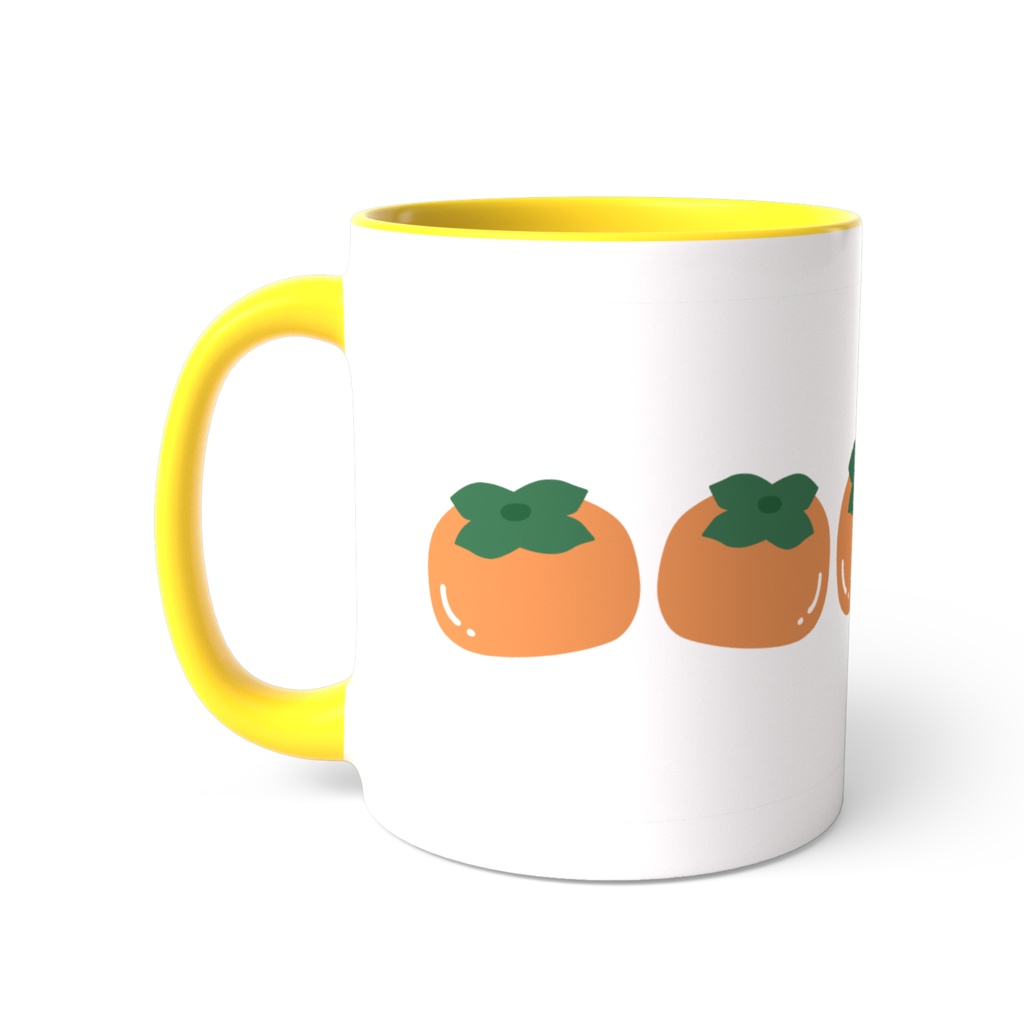 カキのツートンカラーマグカップ