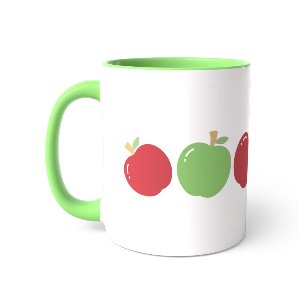 リンゴのツートンカラーマグカップ