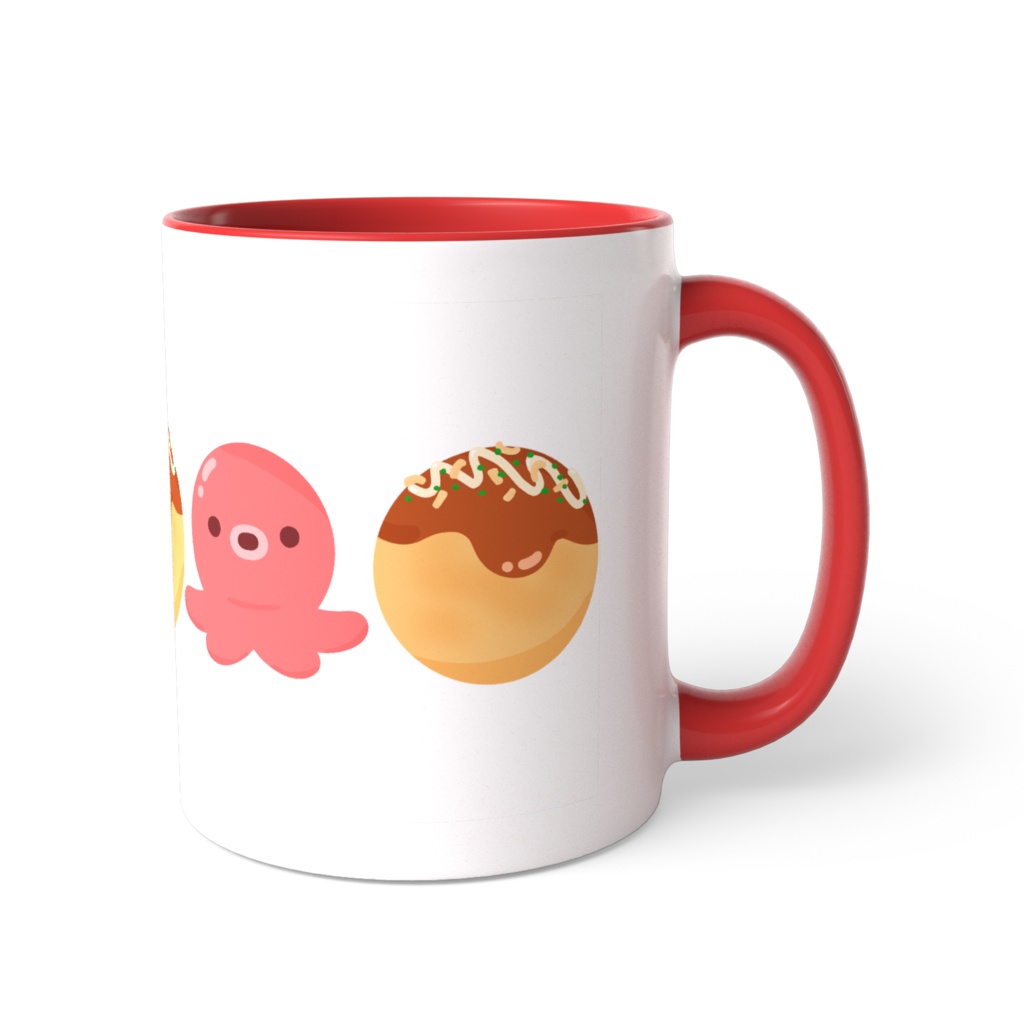 タコヤキのツートンカラーマグカップ