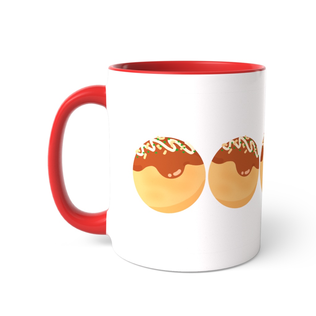 タコヤキのツートンカラーマグカップ