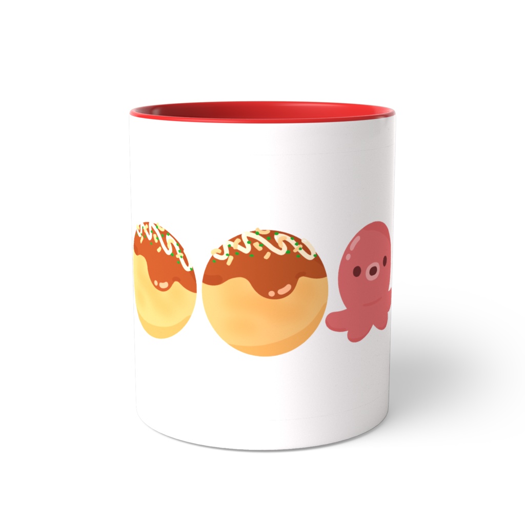 タコヤキのツートンカラーマグカップ