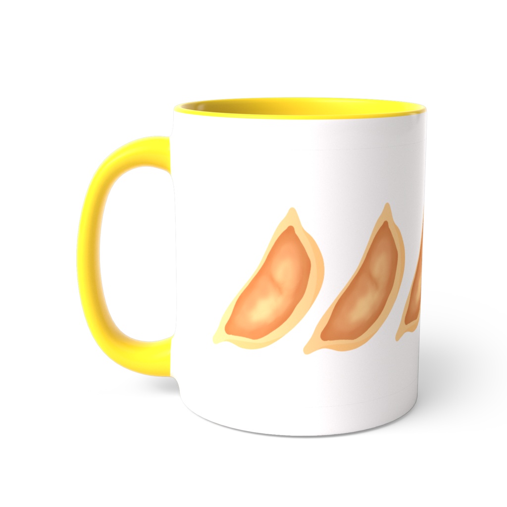 ギョウザのツートンカラーマグカップ