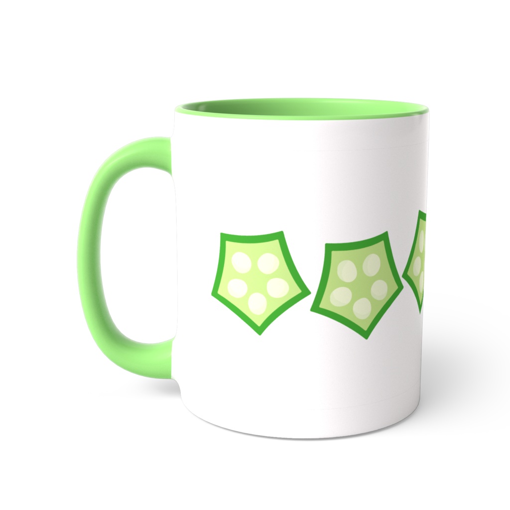 オクラのツートンカラーマグカップ