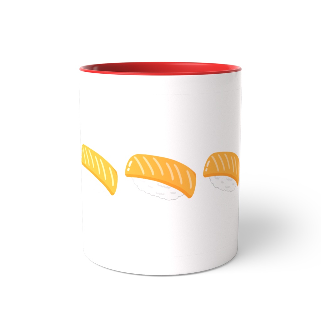 サーモンのあ寿司のツートンカラーマグカップ