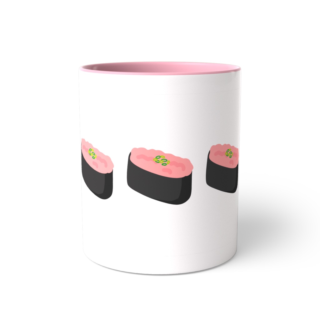 ネギトロ軍艦のツートンカラーマグカップ