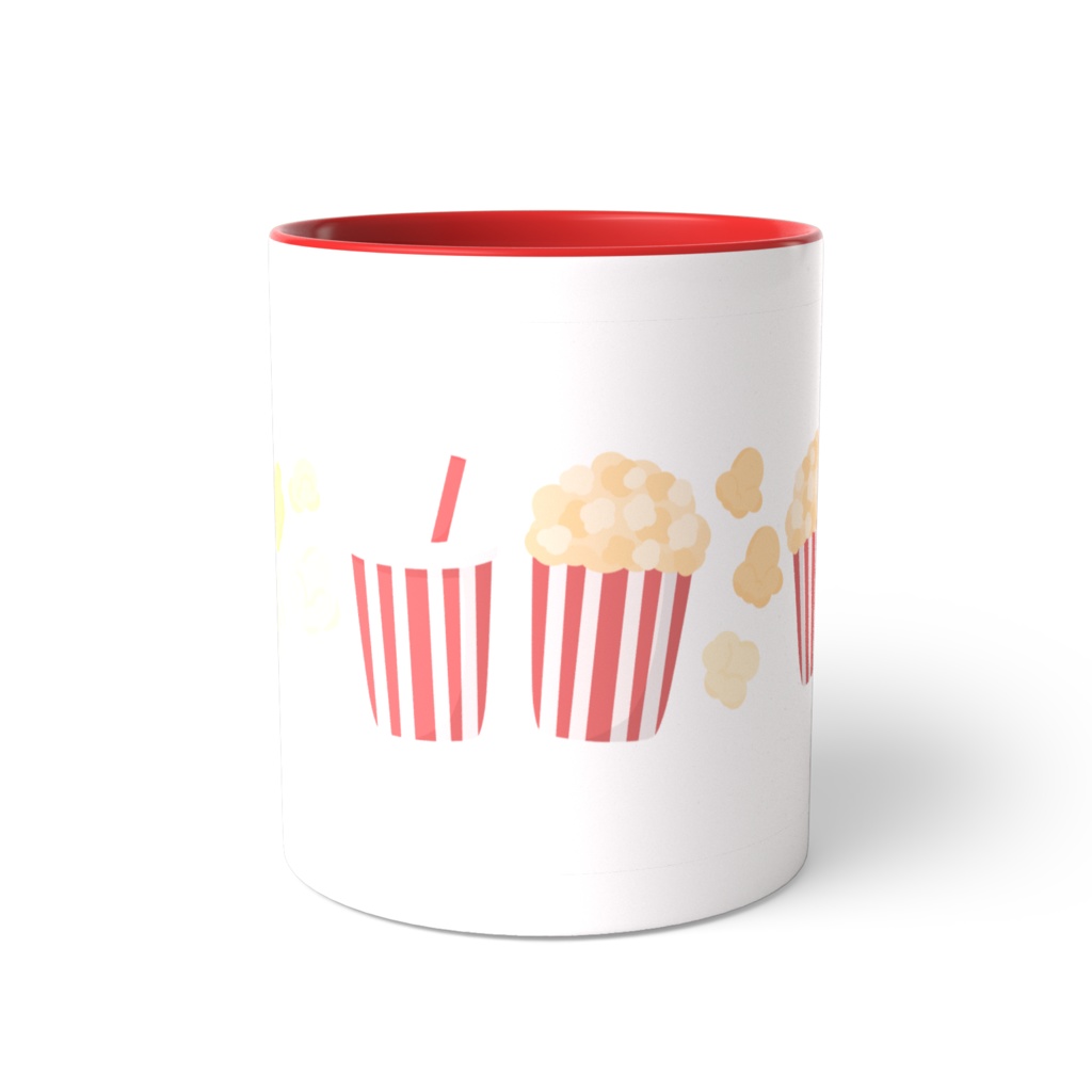 ポップコーンのツートンカラーマグカップ