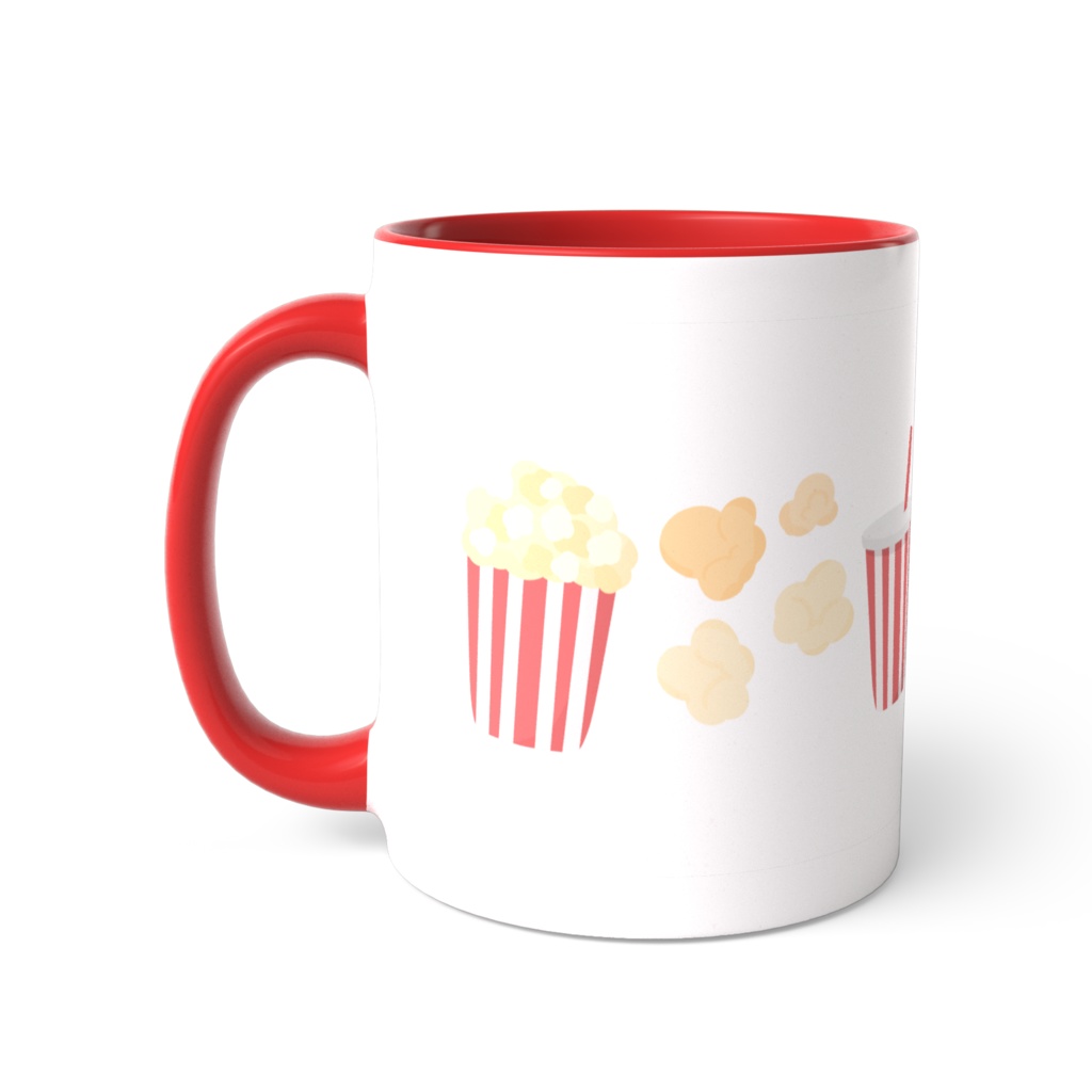 ポップコーンのツートンカラーマグカップ