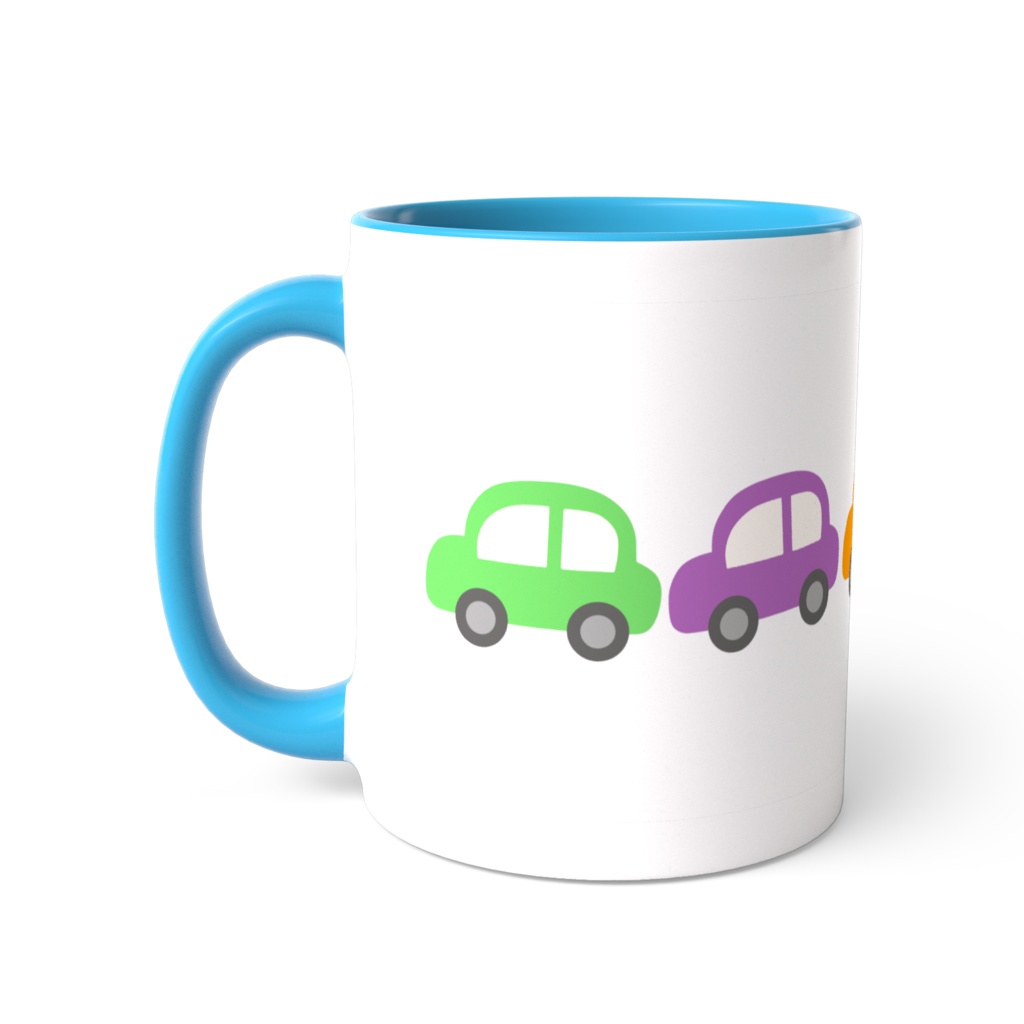クルマのツートンカラーマグカップ