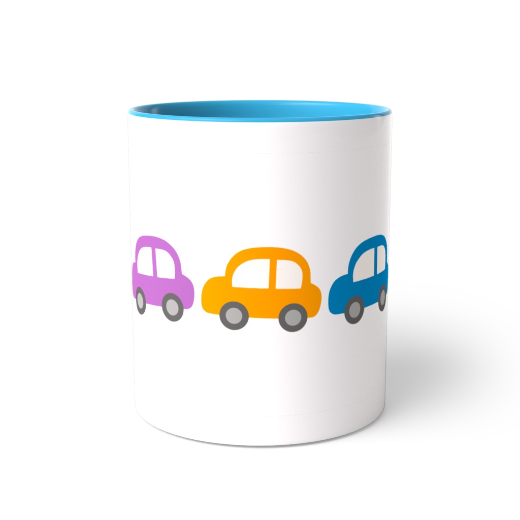 クルマのツートンカラーマグカップ