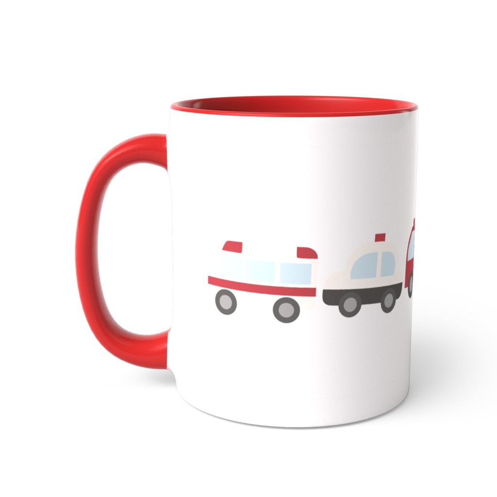 働く車のツートンカラーマグカップ