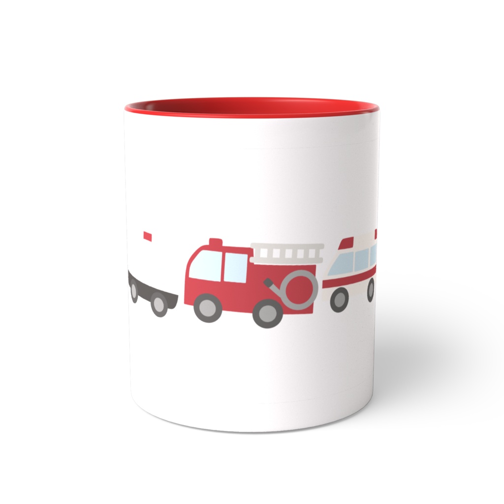 働く車のツートンカラーマグカップ