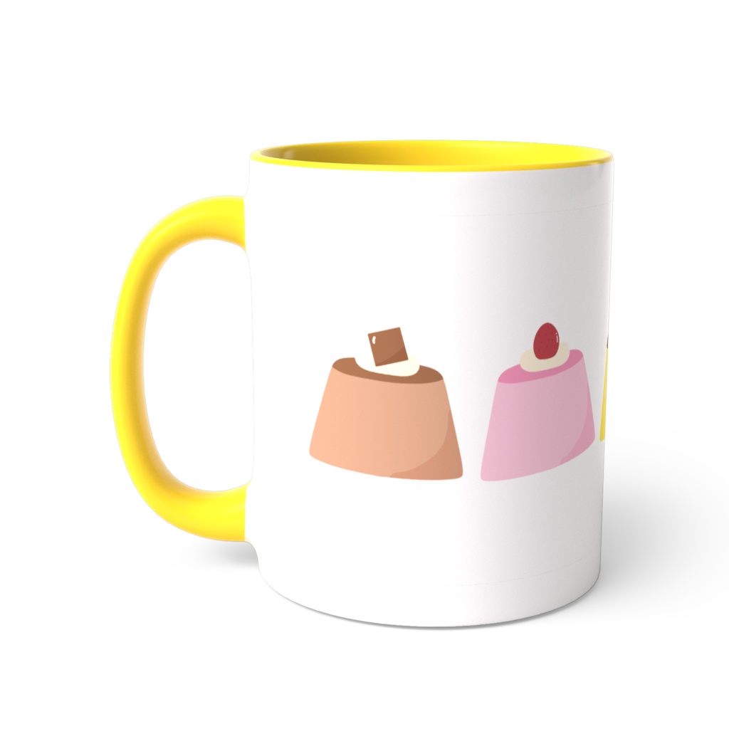 プリンのツートンカラーマグカップ
