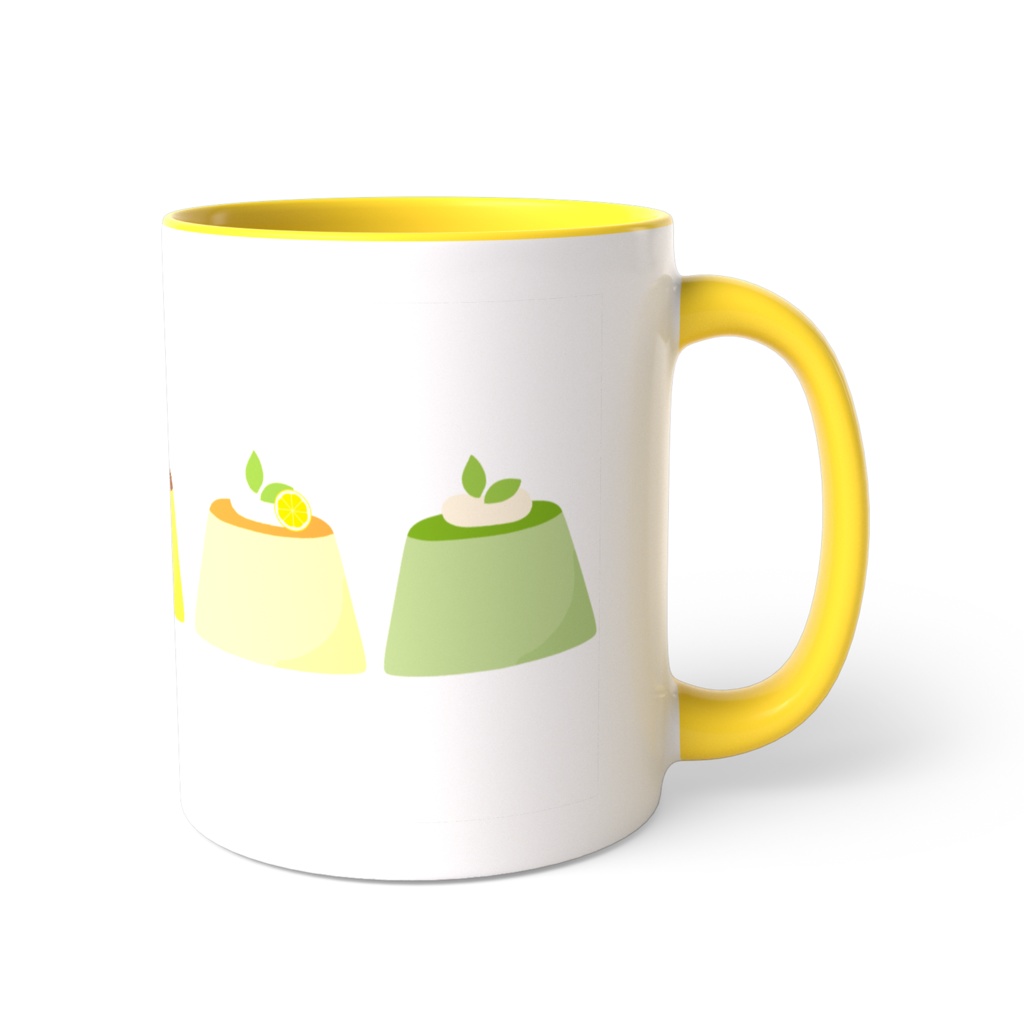 プリンのツートンカラーマグカップ