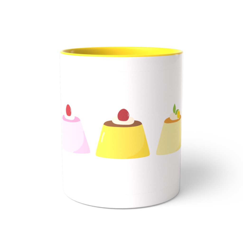 プリンのツートンカラーマグカップ
