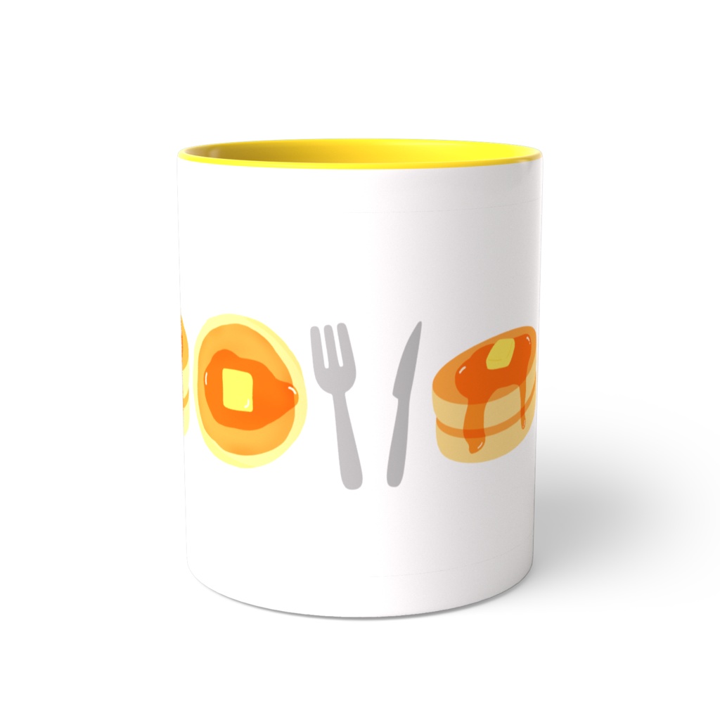 ホットケーキのツートンカラーマグカップ