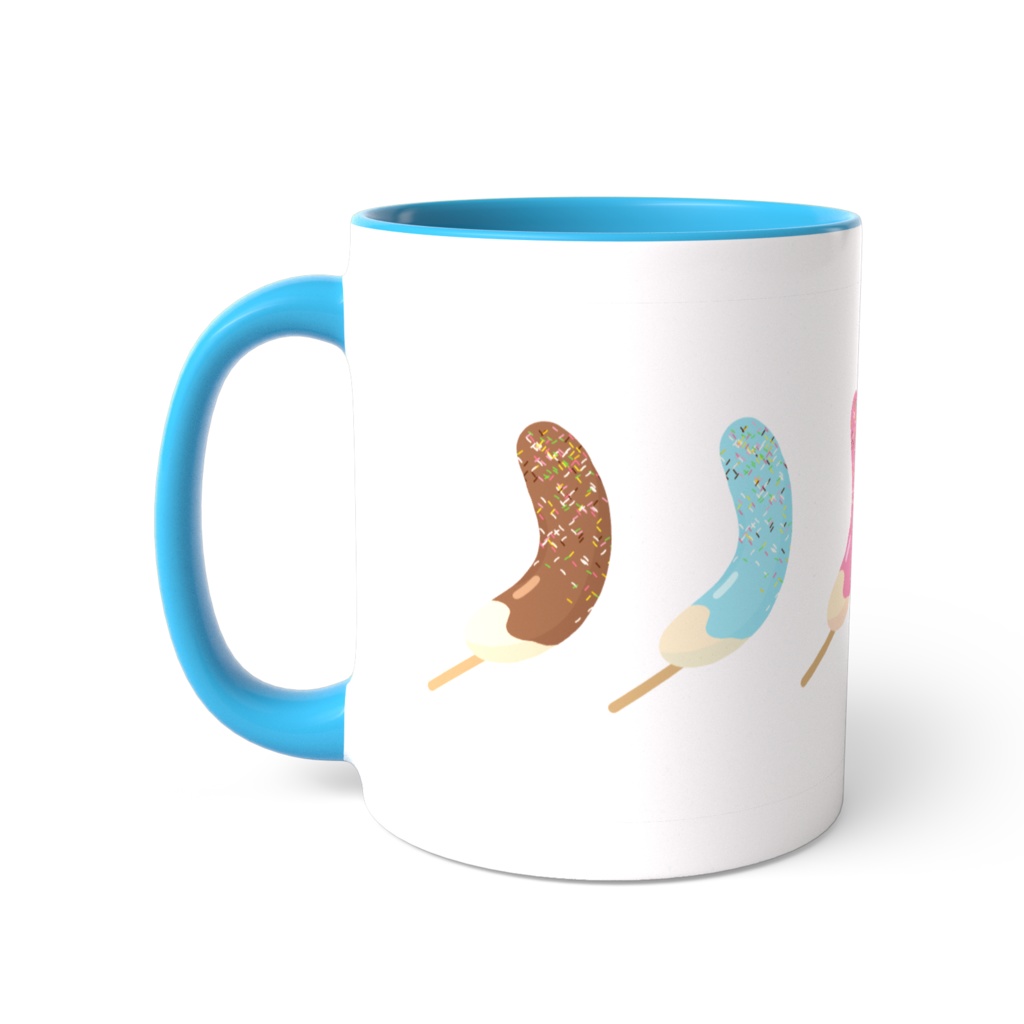 チョコバナナのツートンカラーマグカップ