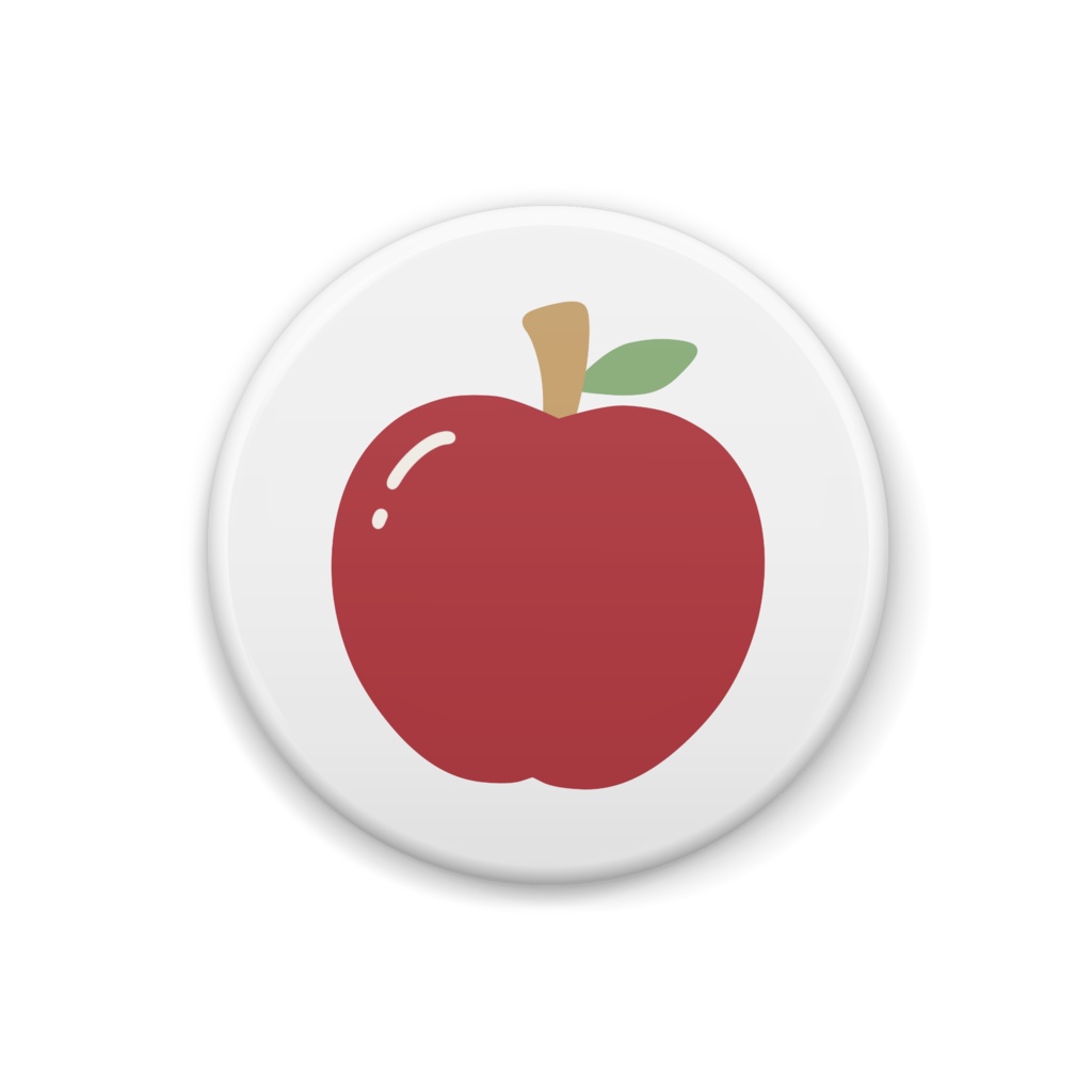 赤リンゴの缶バッジ