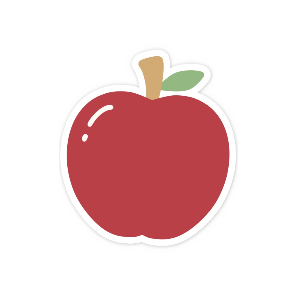 赤リンゴのスマホステッカー
