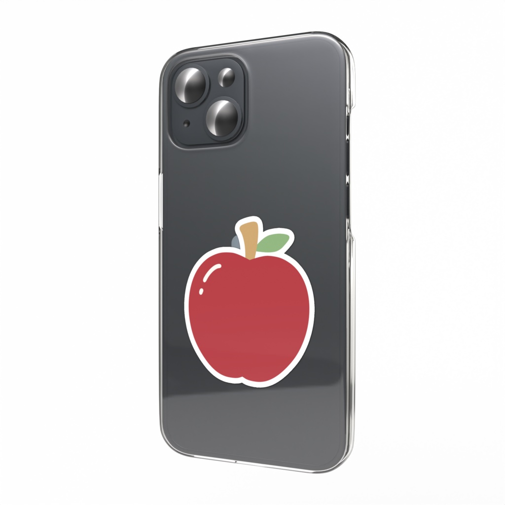 赤リンゴのスマホステッカー