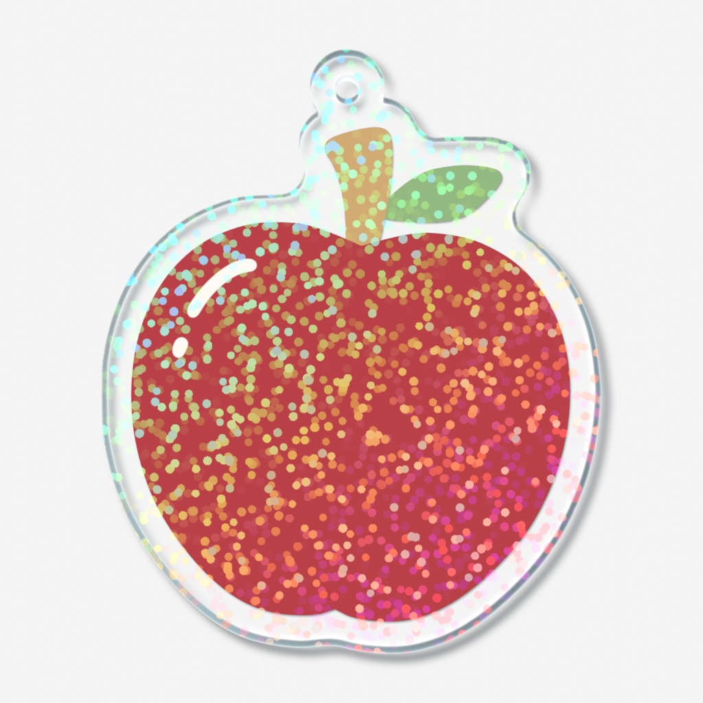 赤リンゴのホログラムアクリルキーホルダー