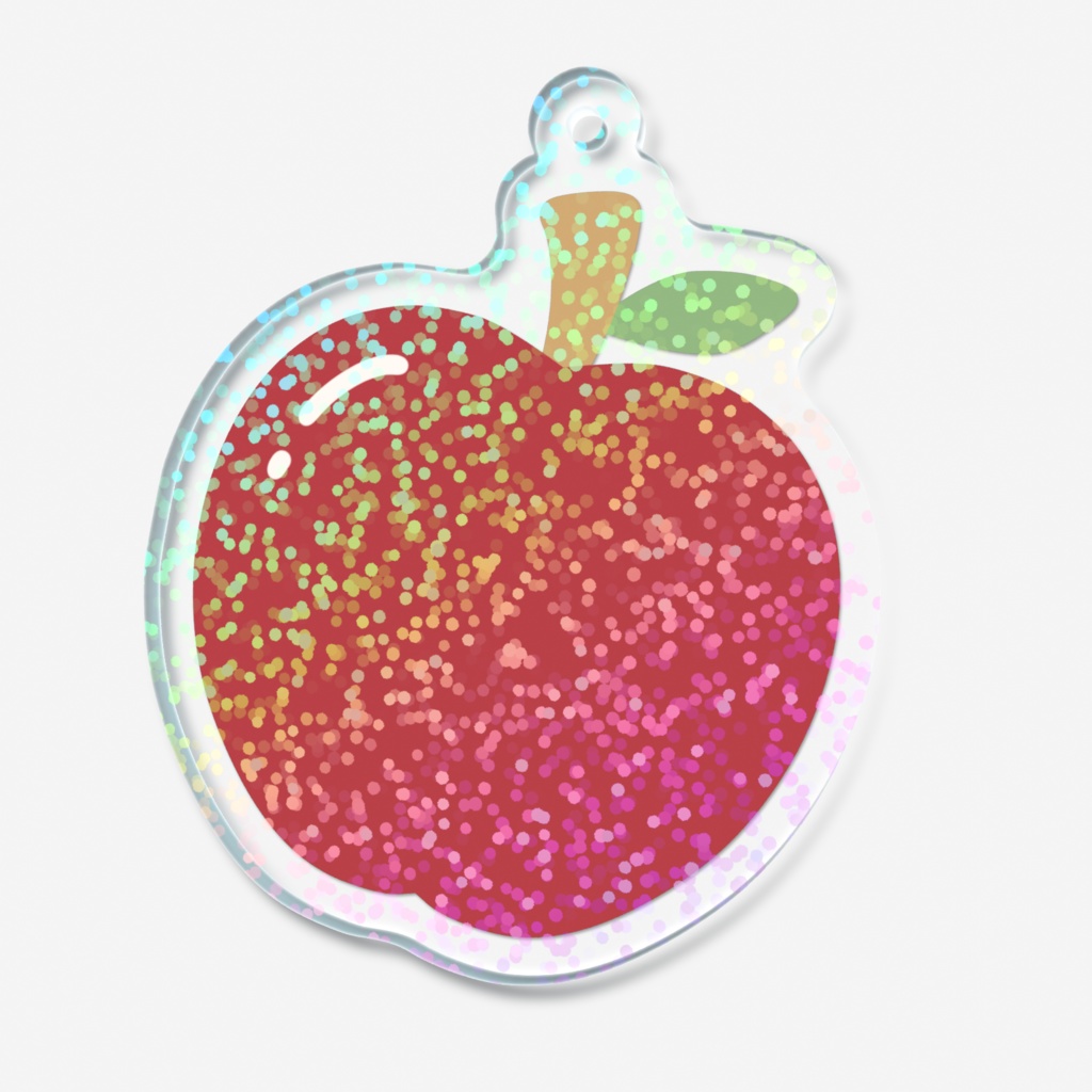 赤リンゴのホログラムアクリルキーホルダー