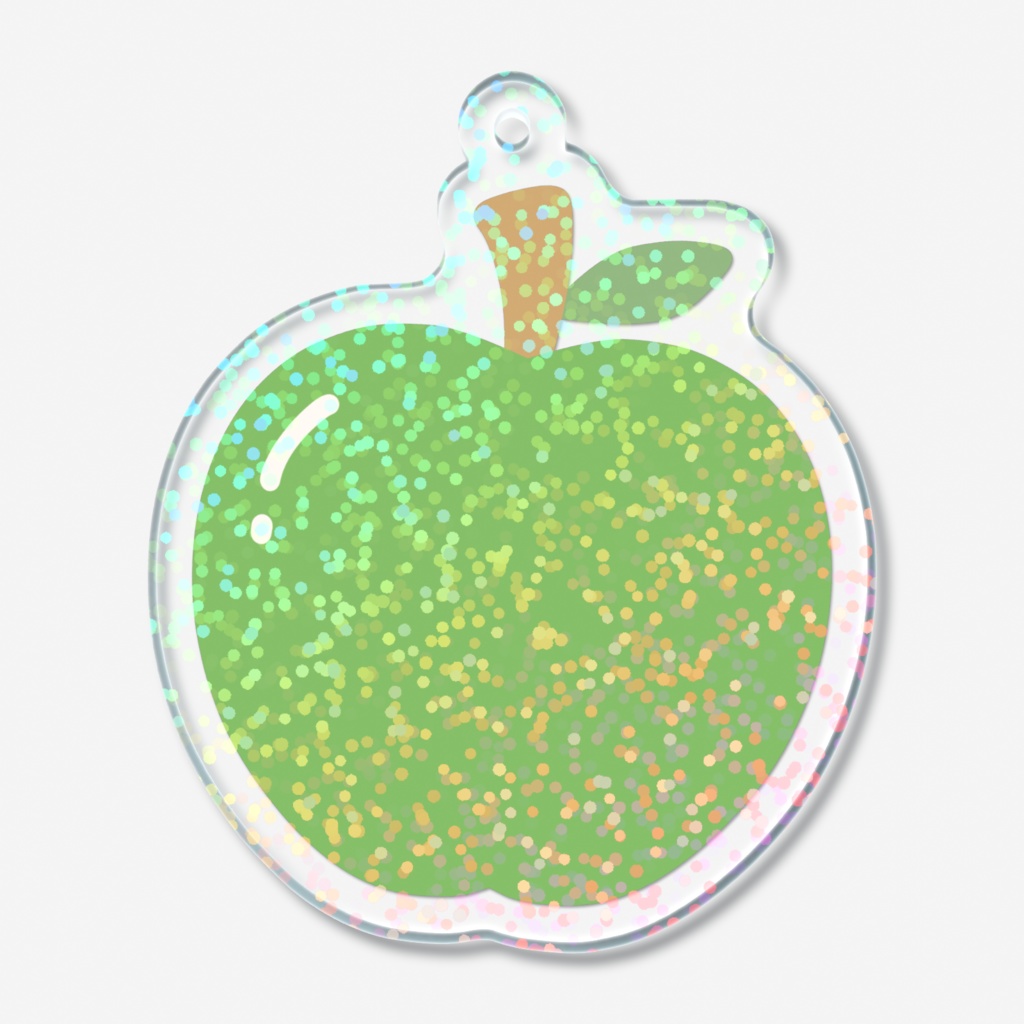 青リンゴのホログラムアクリルキーホルダー