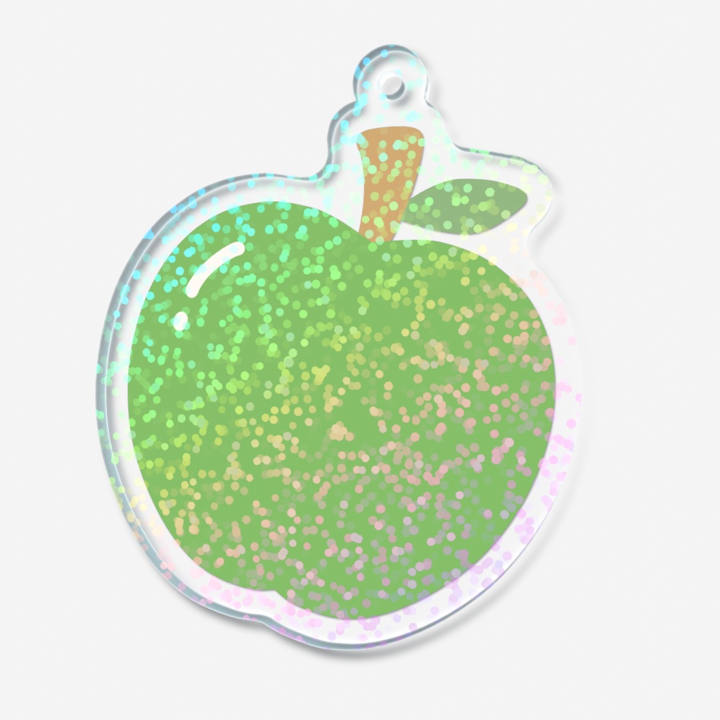 青リンゴのホログラムアクリルキーホルダー