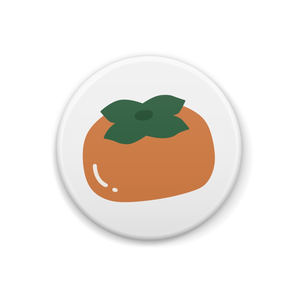 カキの缶バッジ