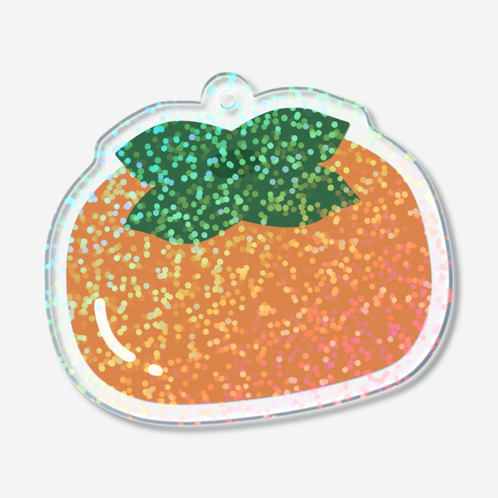 カキのホログラムアクリルキーホルダー