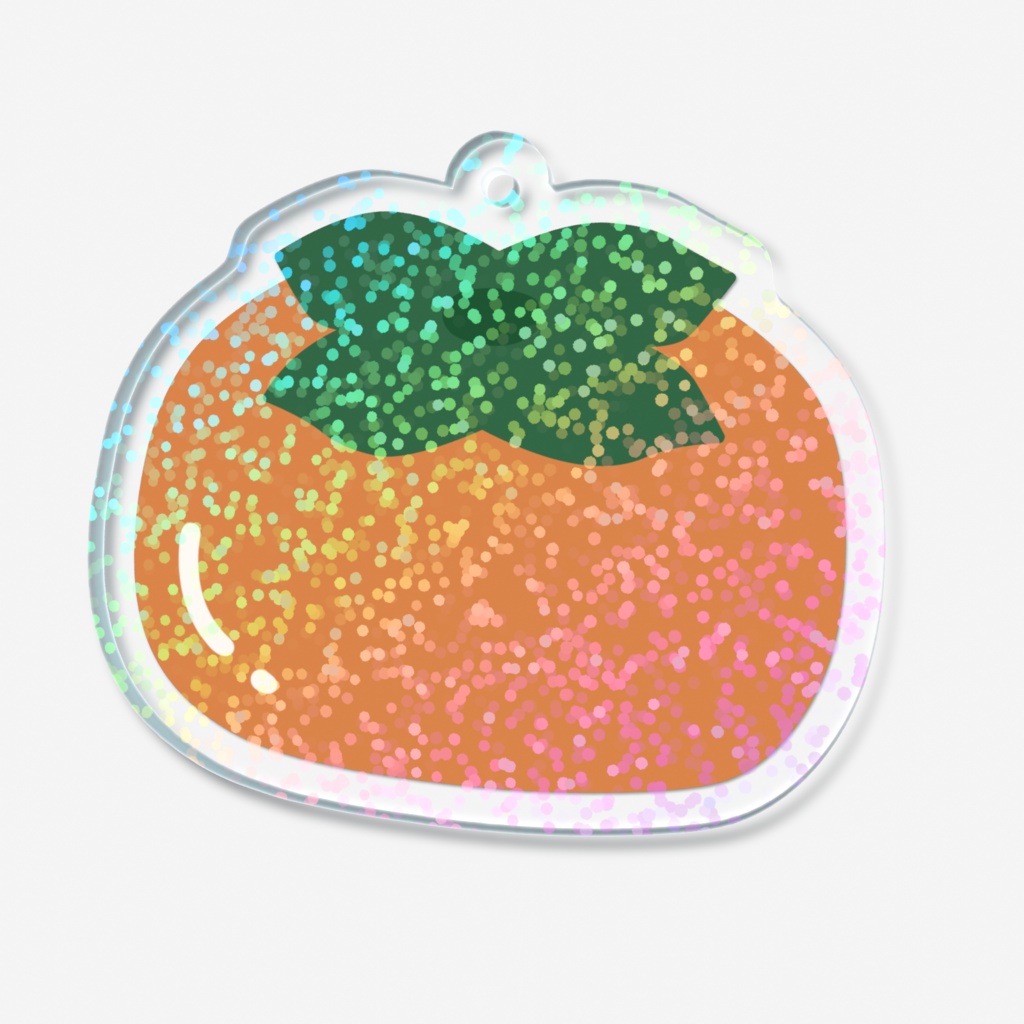 カキのホログラムアクリルキーホルダー