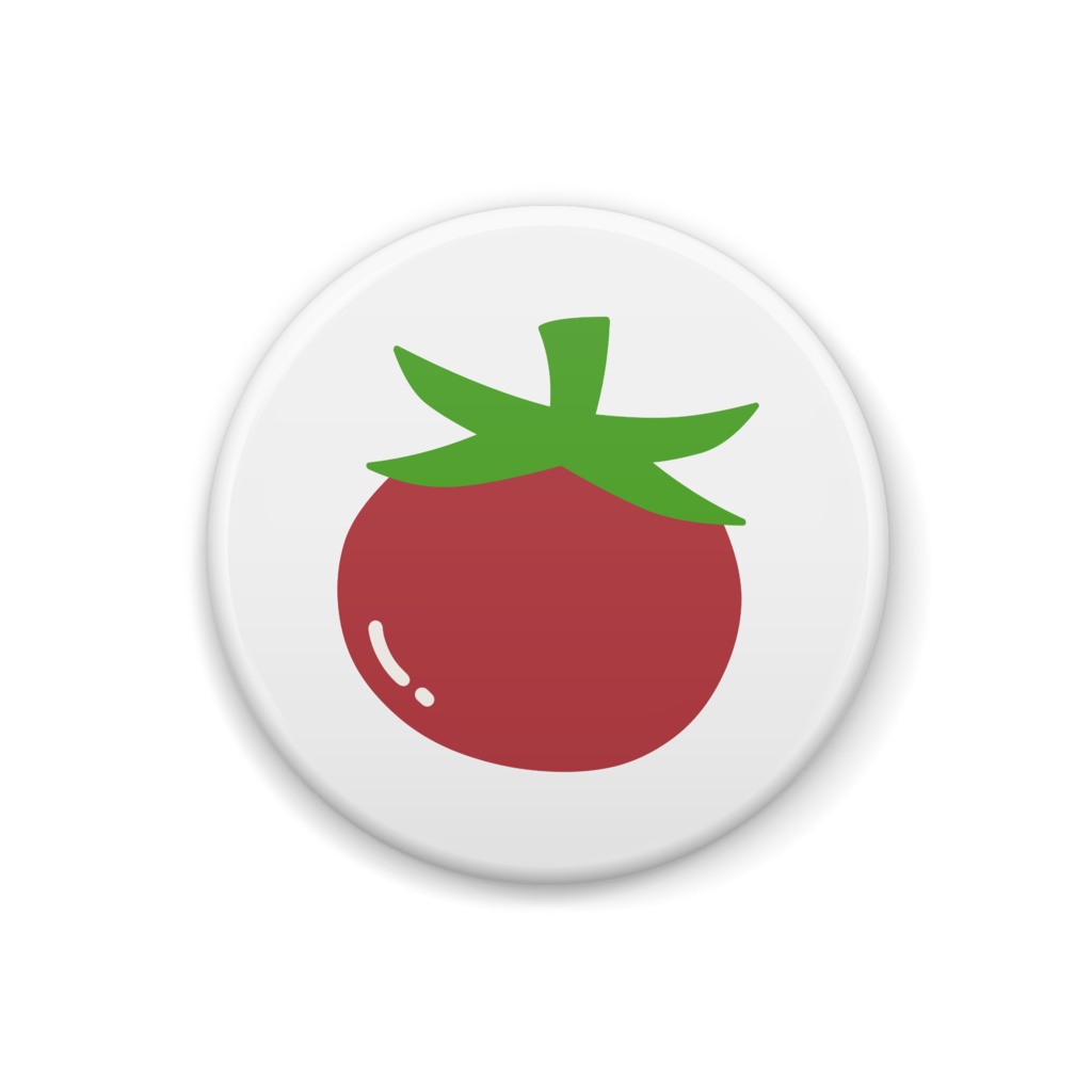 トマトの缶バッジ