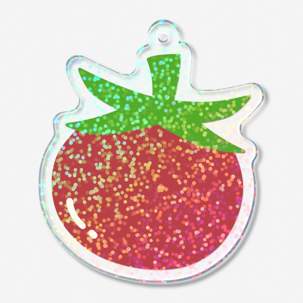 トマトのホログラムアクリルキーホルダー